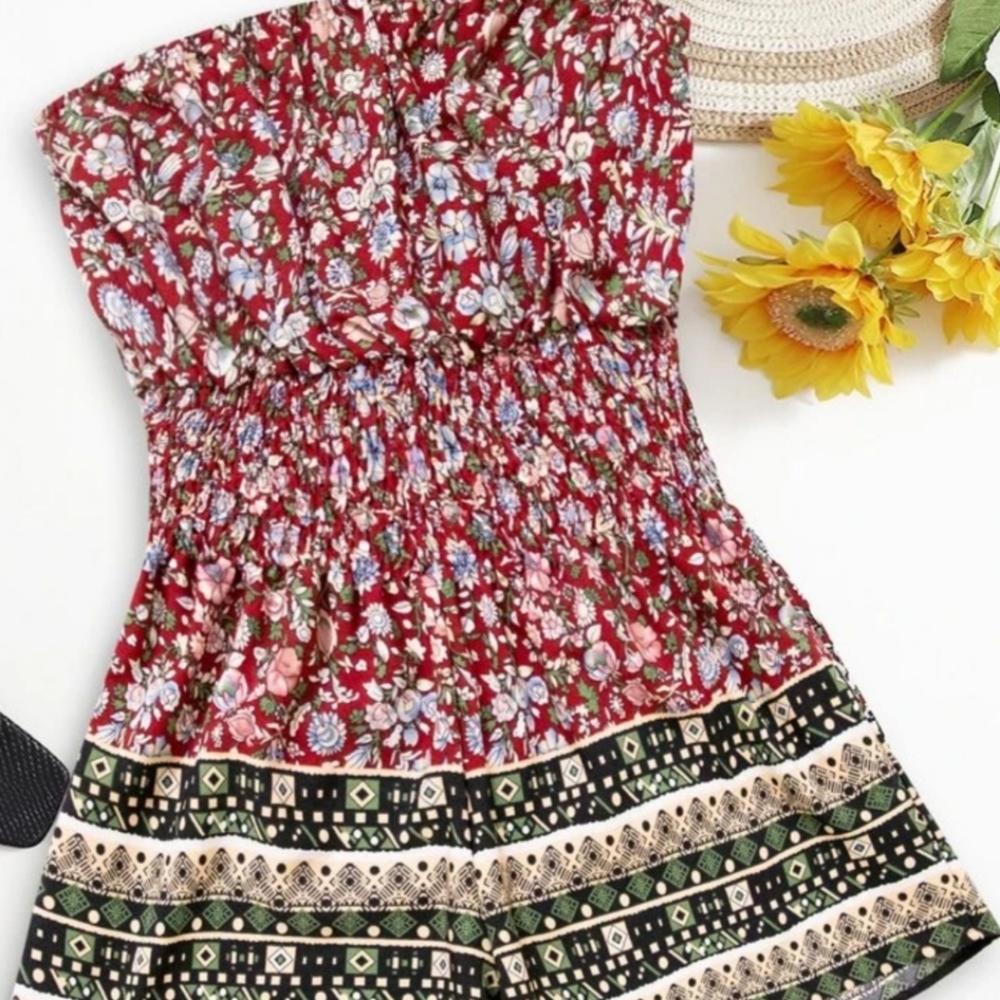 Cute tube top romper